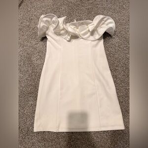 Elegant White Ruffle Dress